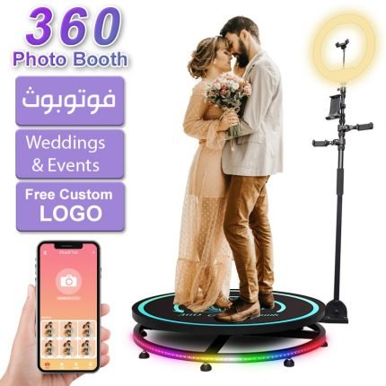 360 Photo Booth Automatic Photobooth Machine with Ytok Application for Mobile Phone and Video Camera Photo Booth 80cm