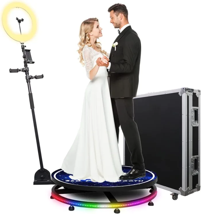 360 Photo Booth Automatic Photobooth Machine with Ytok Application for Mobile Phone and Video Camera Photo Booth 80cm - Image 5