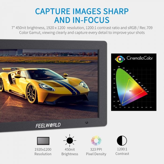 FEELWORLD T7 PLUS 7Inch 3D LUT On-camera Field Monitor Aluminum Housing 4K HDMI Input/ Output For Video Shooting - Image 4