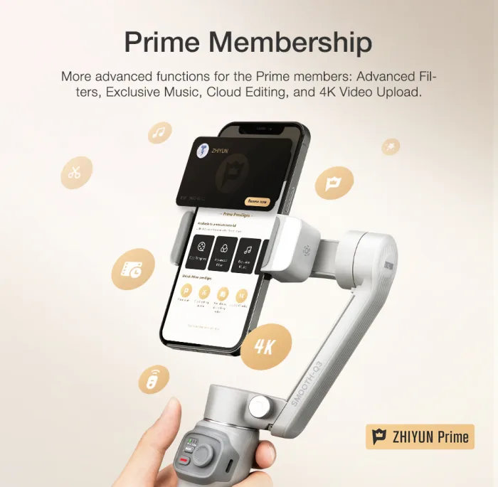 ZHIYUN SMOOTH Q3 Combo 3-Axis Gimbal Stabilizer for mobile phones and iPhone 14 pro max - Image 5