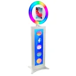 iPad Photo Booth kiosk Stand Photo Booth for DJ Birthday Christmas Party with Customized Logo and Ipad Size and Portable Flight Case - Image 3
