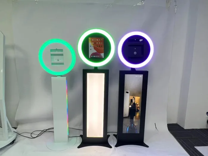 iPad Photo Booth kiosk Stand Photo Booth for DJ Birthday Christmas Party with Customized Logo and Ipad Size and Portable Flight Case - Image 6