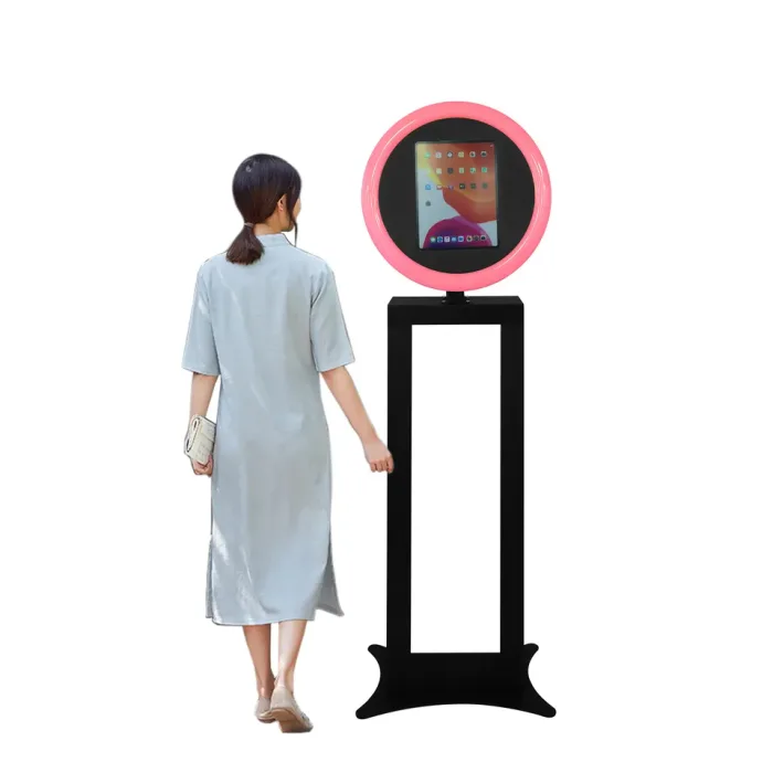 iPad Photo Booth kiosk Stand Photo Booth for DJ Birthday Christmas Party with Customized Logo and Ipad Size and Portable Flight Case - Image 8