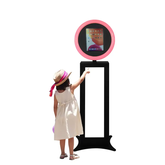 iPad Photo Booth kiosk Stand Photo Booth for DJ Birthday Christmas Party with Customized Logo and Ipad Size and Portable Flight Case - Image 10