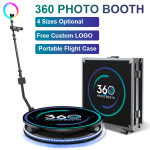 360 Photo Booth Video booth Rotating Camera Platform with Ytok Application for Wedding Party Birthday Size 80cm for 3 Persons (Dubai Warehouse)