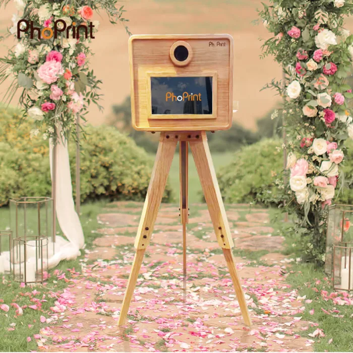 Vintage Wooden Photo Booth With Adjustable Height and Life time Activated Spark Booth Software for Weddings Parties and Special Events - Image 5