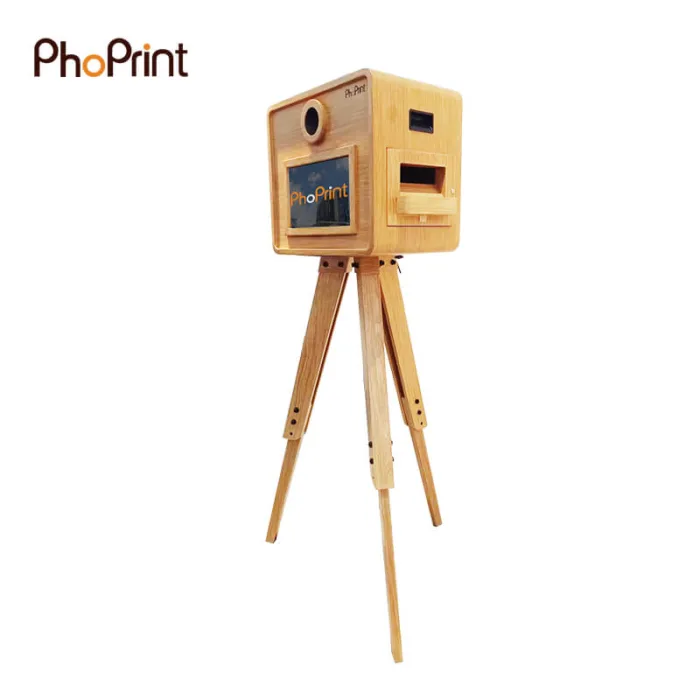 Vintage Wooden Photo Booth With Adjustable Height and Life time Activated Spark Booth Software for Weddings Parties and Special Events - Image 2