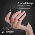 Promate Bolt-20Pro Portable High-Capacity 20000Mah Slim Power Bank, Dual USB Ports, 10W Type-C Input/Output Port, Smart LED Display, Safe Adaptive Charging for Smartphones - Image 3