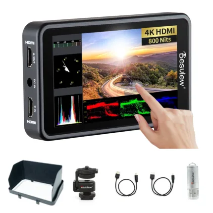 Desview R5ii Camera Monitor 5.5 Inch 800Nits HD Touch Screen Camera Field Monitor 1920x1080 IPS 3D Lut 4K HDMI Input/Output