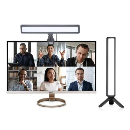 WS66 Computer Screen LED Light ,2500 to 9000K 3 Color Temperature Adjustable Brightness ,with Adjustable Angle Clip ,For Live Broadcast, Video Conference, Online Teaching