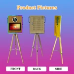 Xria Vintage Wooden Photo Booth with 15.6 inch Touch Screen Selfie Photobooth Compitable with DSLR Cameras for Weddings Parties anda Events - Image 10