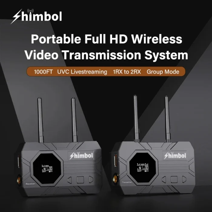 SHIMBOL ZO1000 Portable Full HD Wireless Video Transmission System 1000FT UVC Livestreaming Group Mode Monitor - Image 11