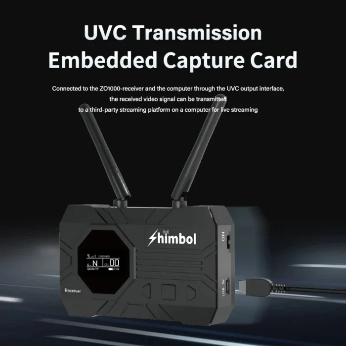 SHIMBOL ZO1000 Portable Full HD Wireless Video Transmission System 1000FT UVC Livestreaming Group Mode Monitor - Image 12